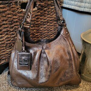 Coach Metallic Brown Hobo Shoulder Bag